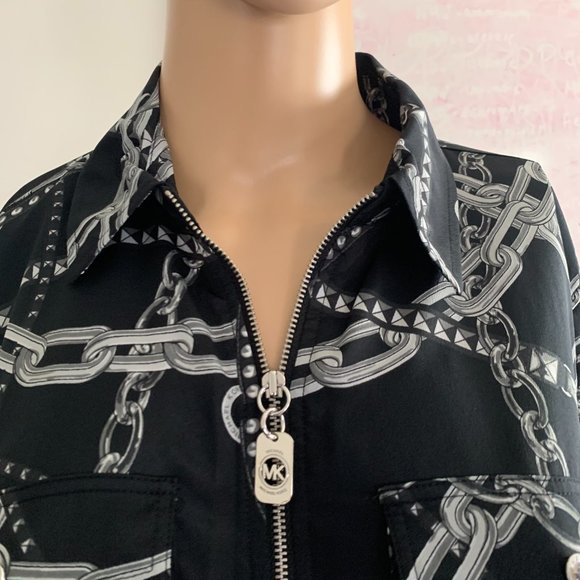 Micheal Kors Blouse with Zipper Closure Size M - Picture 2 of 8